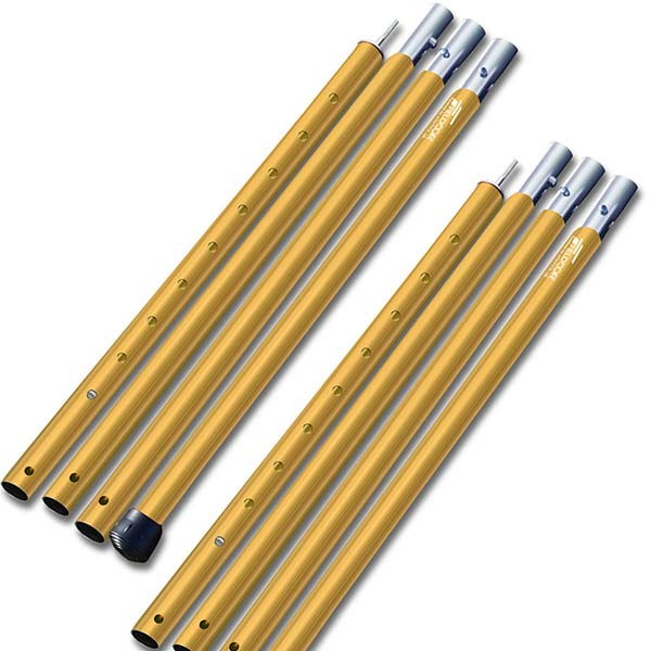 テントポール アルミ製 2本セット 直径 32mm 高さ120 - 280cm 8段階