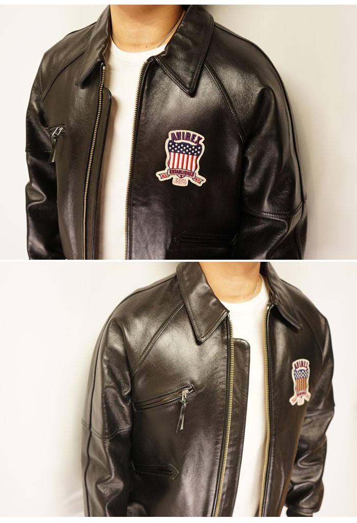 AVIREX（アヴィレックス） シグネチャー バーシティー ラムレザー