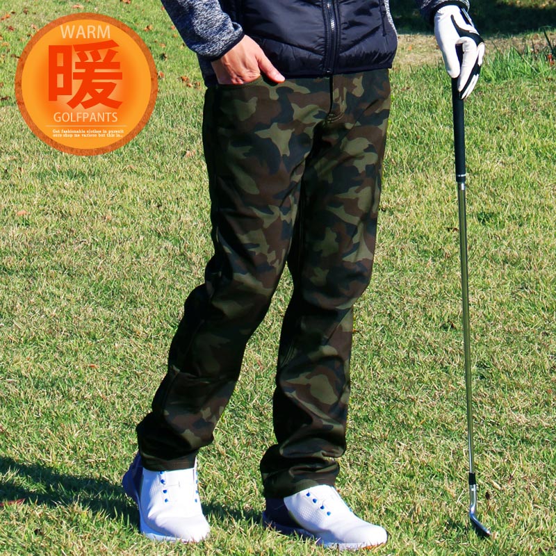 ゴルフパンツ メンズ 暖かパンツ 裏起毛 フリース ゴルフウェア
