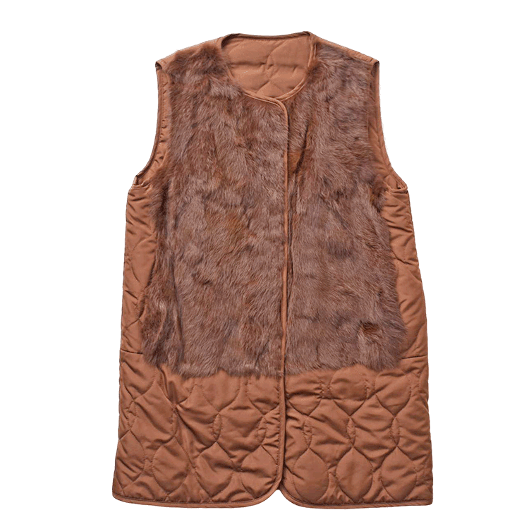 MGSABLE ロングベスト レディース ベスト 春 秋 冬 リバーシブル