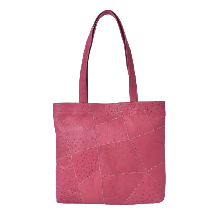 MGSABLE トートバッグ レディース 本革 オーストリッチ パッチワーク