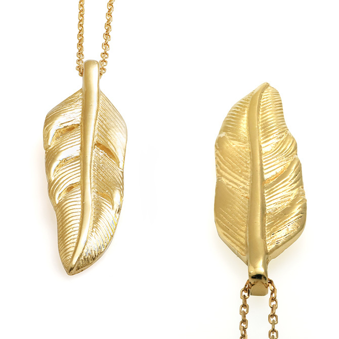 Rapture（ラプチャー） K18ゴールド ネックレス フェザー 羽