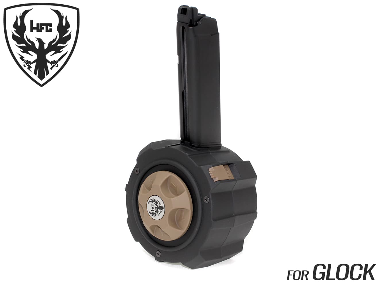 HFC-HD-001B HFC ガスドラムマガジン 145Rds GLOCK用 : MILITARY BASE
