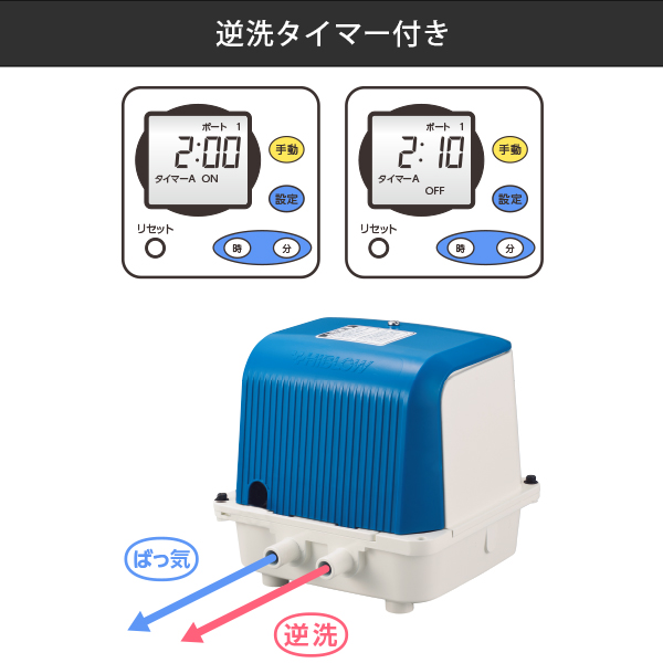 テクノ高槻 エアーポンプ DUO-80 [浄化槽 エアポンプ ブロアー ブロワ