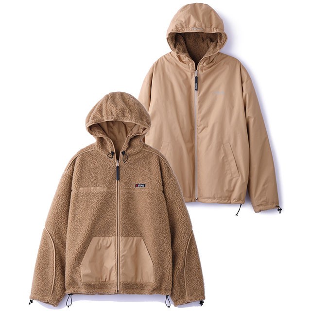 SILAS（サイラス） メンズ フリース リバーシブル ボア ジャケット