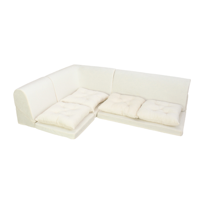 ソファ ソファー コーナー 3点セット ローソファー アイボリー ゼブラ