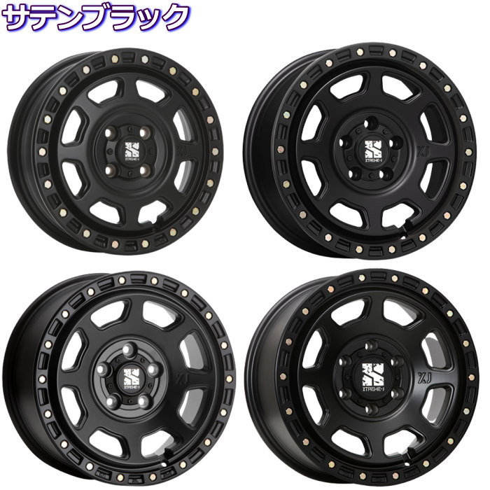 MLJ 15インチ 4穴 100 4.5J XTREME-J XJ07 サテンブラックorマット