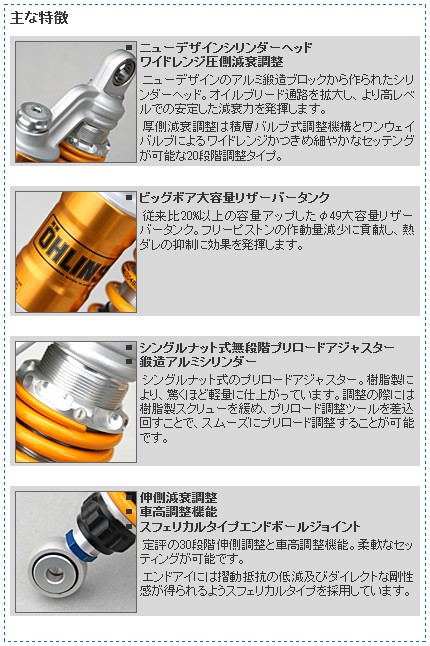 OHLINS（オーリンズ） HO414 CB1300 SF/SB・CB 1100 RS グランド