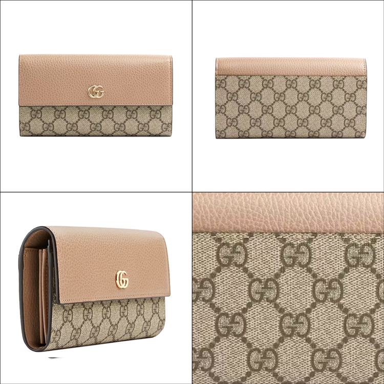 GUCCI（グッチ） [在庫処分] 財布 長財布 かぶせ 二つ折り財布 GG マー