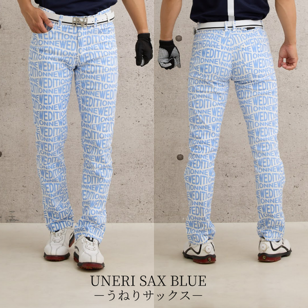 ゴルフウェア メンズ ゴルフストレッチ パンツ プリント チノパン