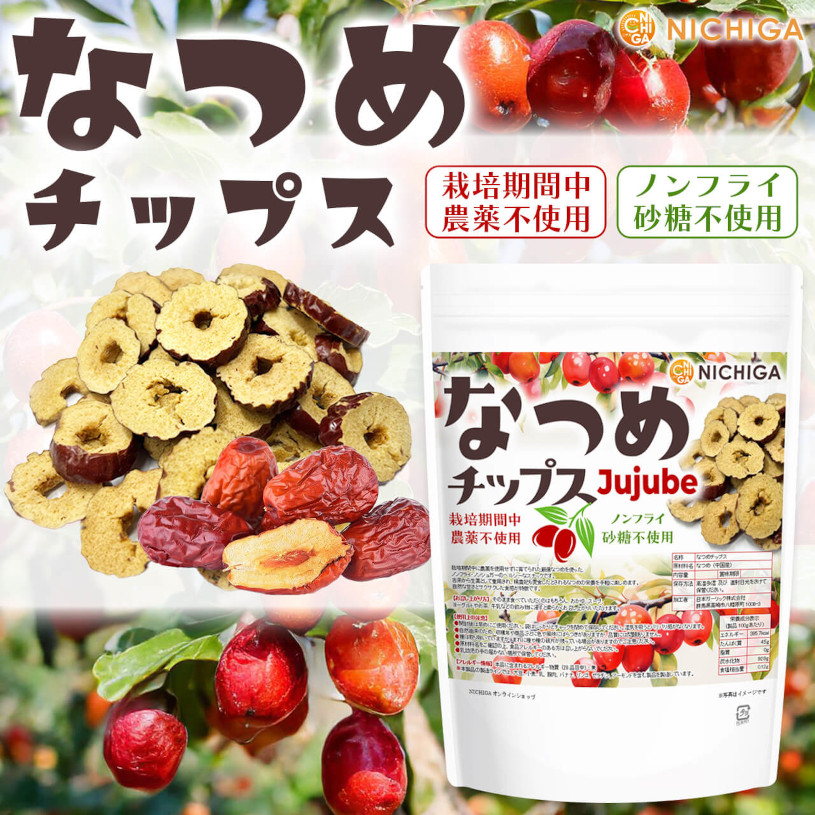 NICHIGA（ニチガ） なつめチップス 700g 栽培期間中農薬不使用
