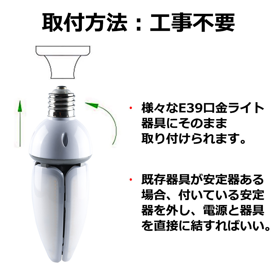 水銀灯からledへ交換 水銀灯交換用 水銀灯600W相当 水銀灯 12000LM E39