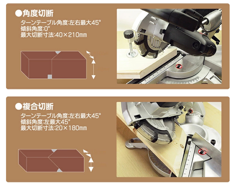 パオック（PAOCK） スライド丸ノコ SMS-190T 外径190mmチップソー付属