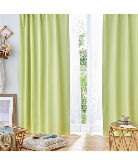 ニッセン（nissen） カーテン カーテン ドレープ 遮光裏地付ワッフル