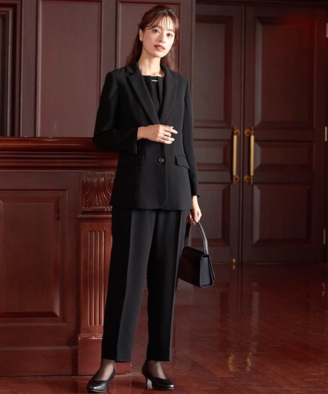 ニッセン（nissen） ブラックフォーマル パンツスーツ レディース 3点