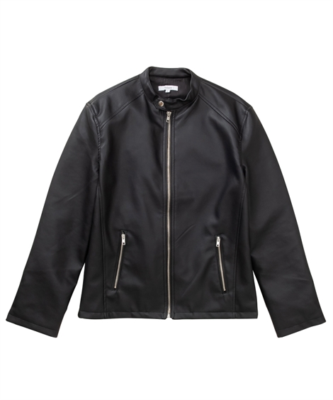 ニッセン（nissen） メンズ PUレザー シングル ライダース ジャケット