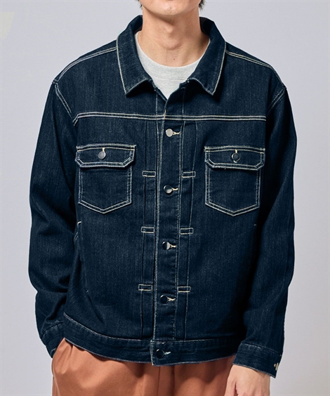 ニッセン（nissen） メンズ ストレッチ デニム ジャケット 有 春 秋