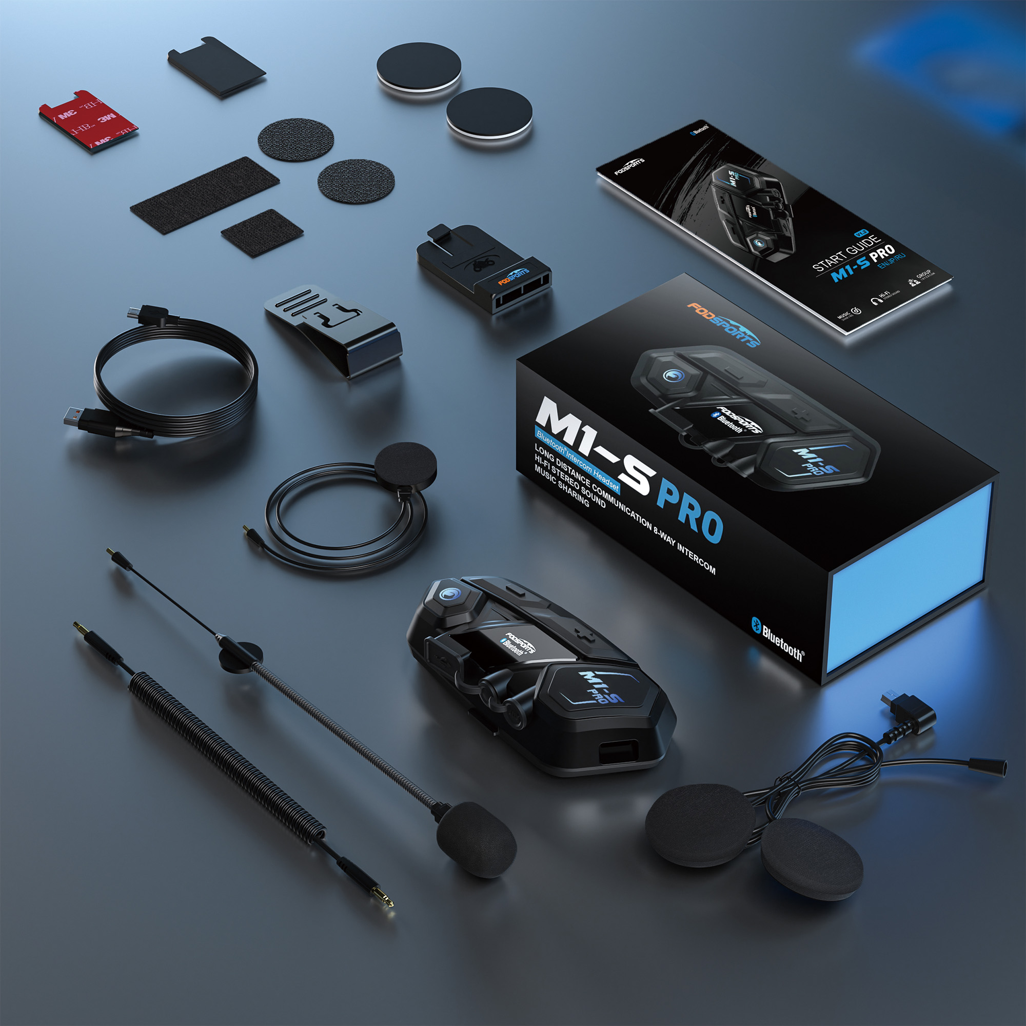 FODSPORTS FODSPORTS M1-S Pro 正規品 バイク用品 バイク インカム