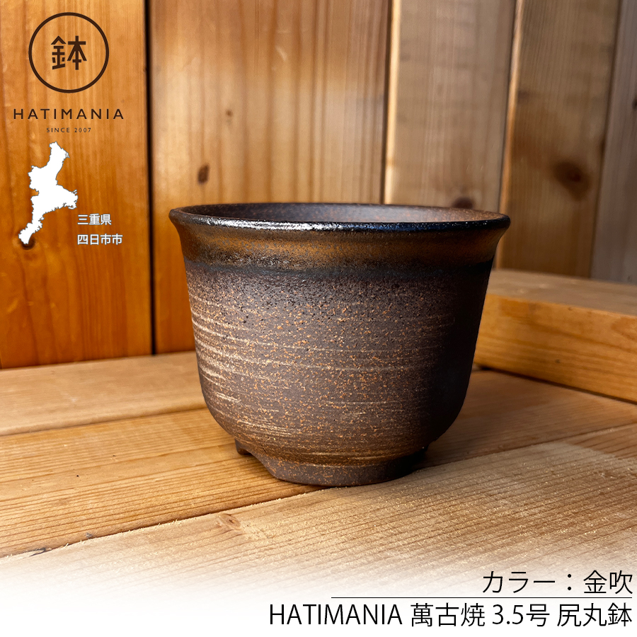 HATIMANIA 鉢マニア 金吹 3号 六平 3.5号 尻丸 ラッパ 浅型 日本製