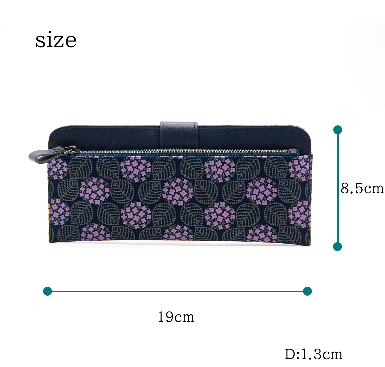 印傳屋（INDEN-YA） 印伝 財布 長財布 みその あじさい 紫陽花 伝統