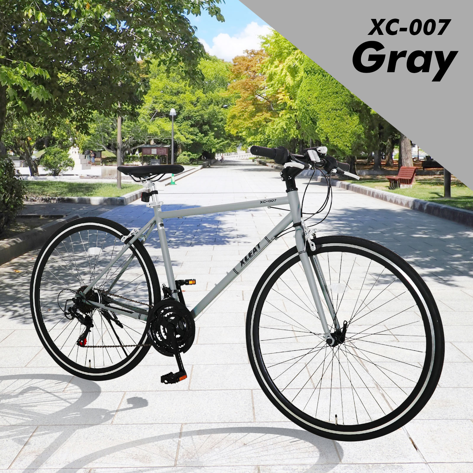 XLEAT クロスバイク 700c 自転車 21段変速 シマノ製 クロモリ 軽量