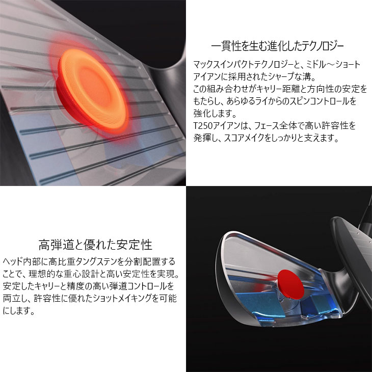 T-Series タイトリスト T250 アイアン6本セット(5I-PW) 標準仕様クラブ