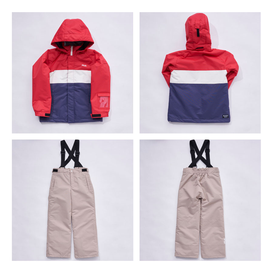 FILA（フィラ） キッズ スノーウェア上下セット ユニセックス スノボ