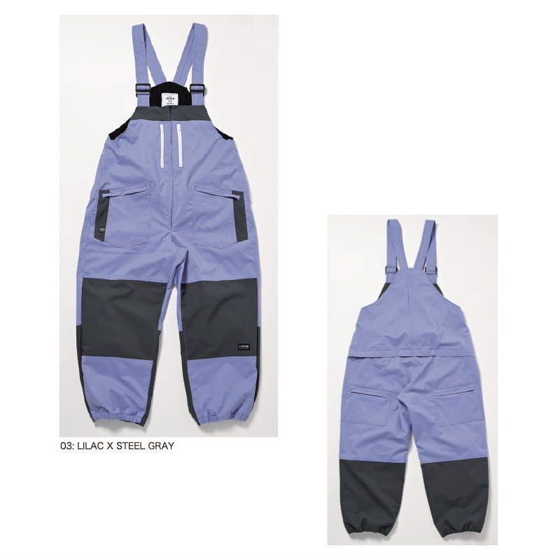 ○ 23-24 ANTHEM THUGRIDE BIB PANTS LILAC STEEL GRAY AN2334