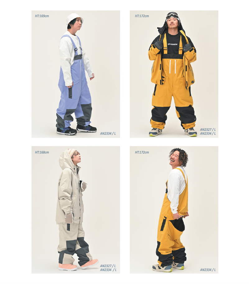 ○ 23-24 ANTHEM THUGRIDE BIB PANTS SNOW WHITE STEEL GRAY AN2334