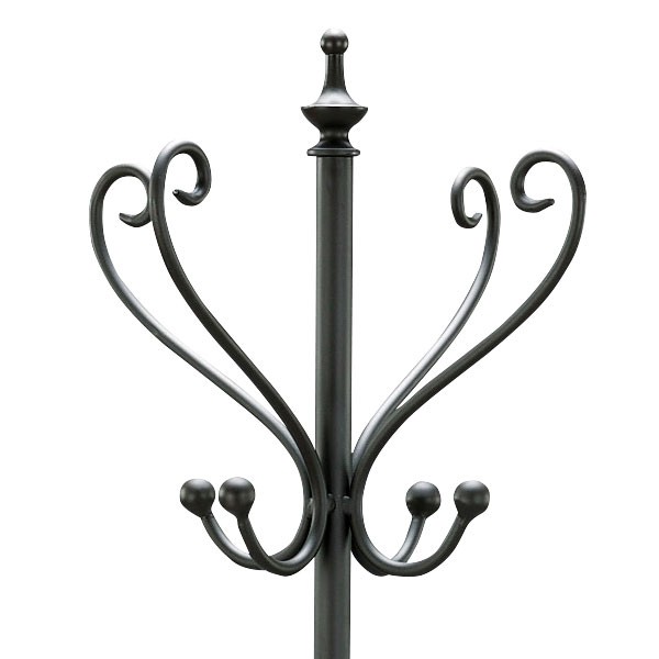 コートハンガー ポールハンガー アイアン アンティーク調 アラベスク