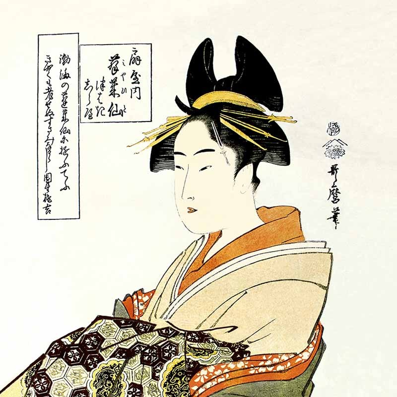 ハンカチ 喜多川歌麿 (No.20~NO.40) マイクロファイバー製