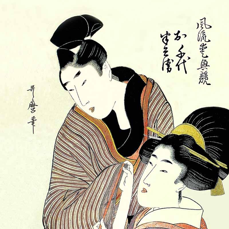 ハンカチ 喜多川歌麿 (No.20~NO.40) マイクロファイバー製
