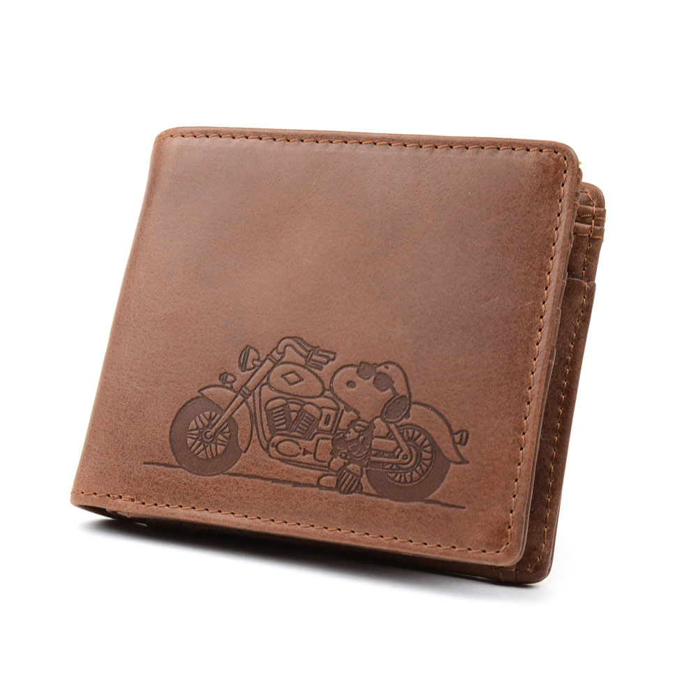 スヌーピー 二つ折り財布 メンズ 本革 JOE COOL ジョークール バイク