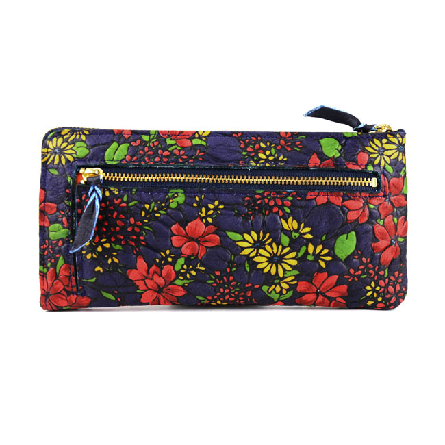 長財布 L字ファスナー 友禅 花柄 innocent Sac 本革 日本製 レディース
