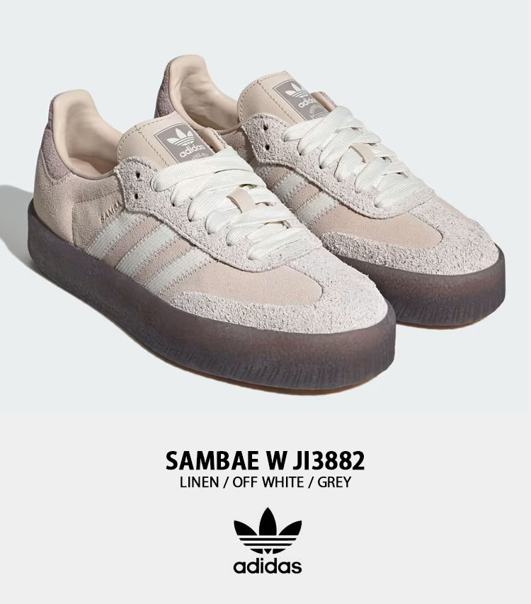 adidas（アディダス） スニーカー SAMBAE W JI3882 LINEN WHITE GREY