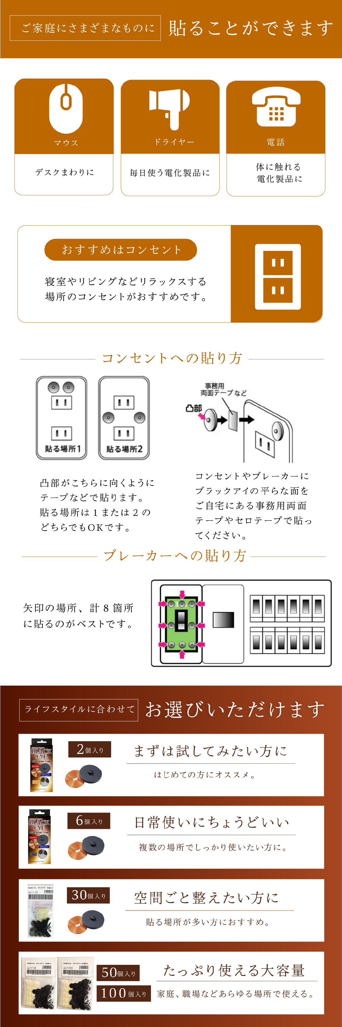 unica（ユニカ） 丸山式コイル ブラックアイ 50個入 貼替シール50枚入