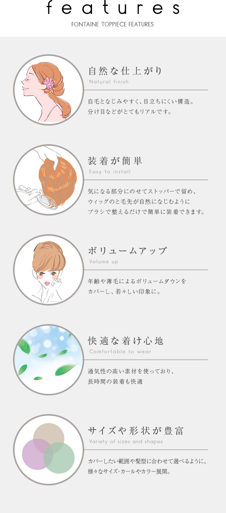 アデランス フォンテーヌ トップピース BPM05（人毛 + 合成繊維）総