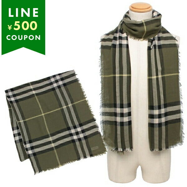 BURBERRY（バーバリー） スカーフ ワイドチェック カーキグリーン