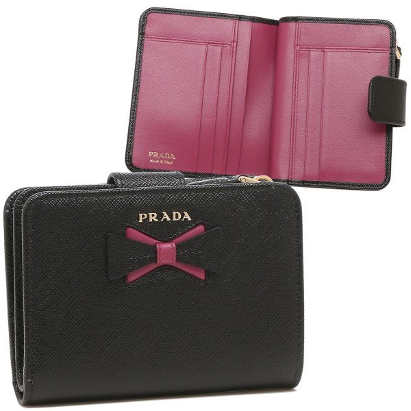PRADA（プラダ） 二つ折り財布 サフィアーノ リボン レディース PRADA