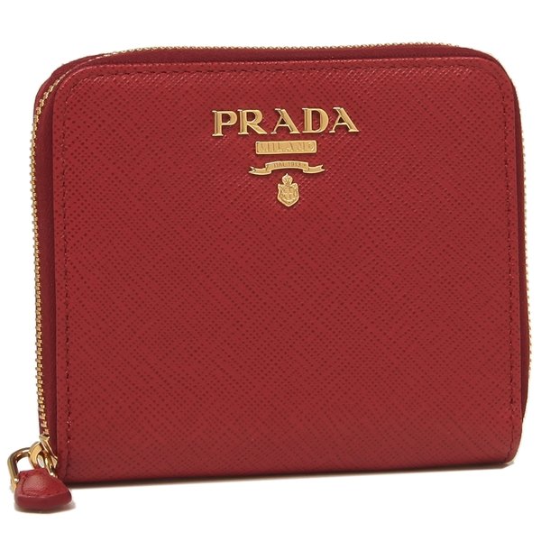 PRADA（プラダ） 二つ折り財布 サフィアーノ ミニ財布 レディース