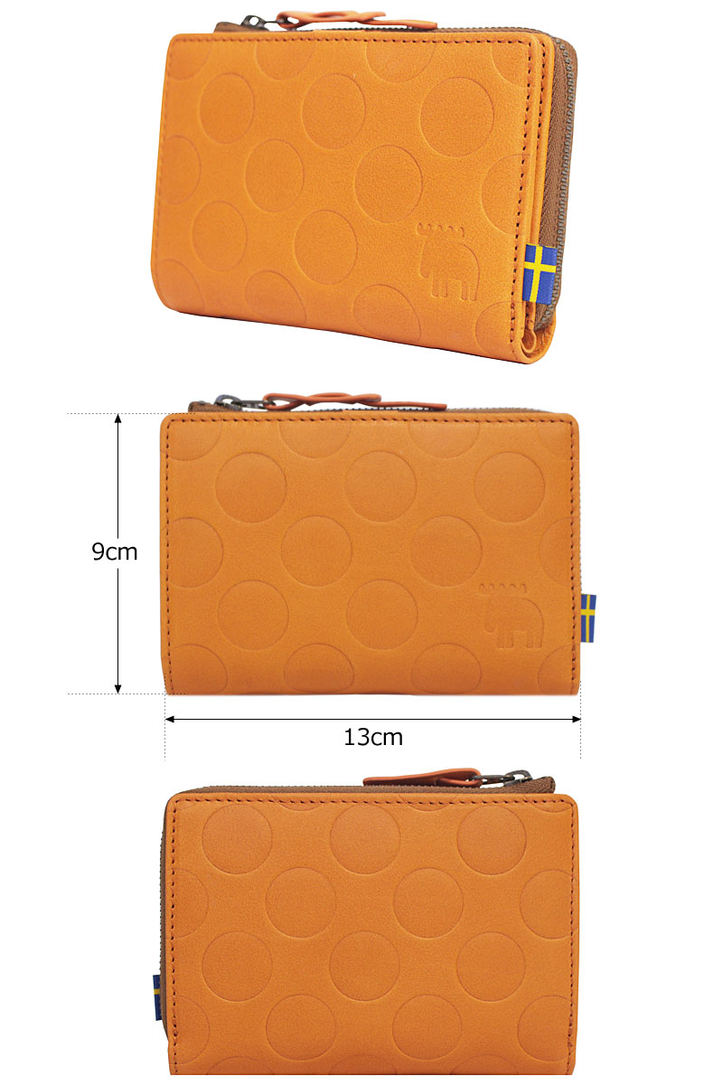 モズ MOZ moz 2つ折り財布 dot ドット 86045 ヘラジカ 北欧 レザー