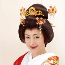 日本髪かつら 文金高島田 （中古・超美麗品） 髪色：#2 自然色 【中古