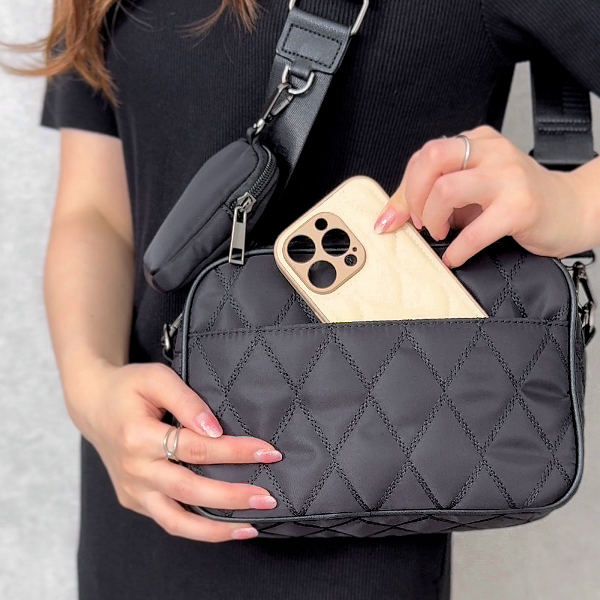 高密度ナイロン ショルダー レディース ポシェット ボディバッグ