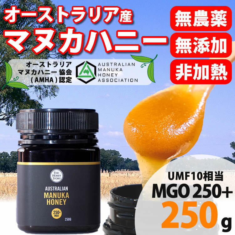 3個セット 美味しいオーストラリア産マヌカハニー MGO250+ 250g UMF10