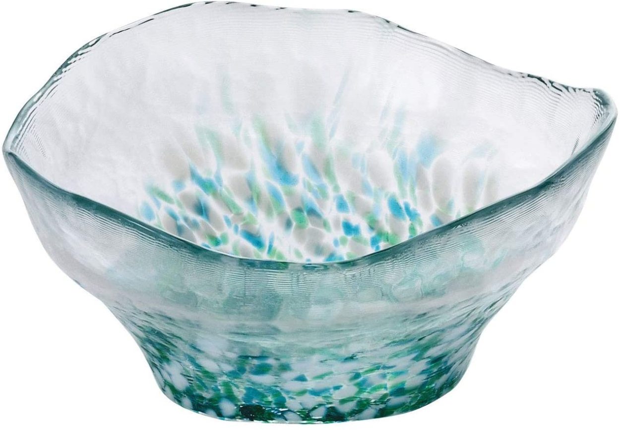 津軽びいどろ おしゃれ ガラスボウル サラダボウル 麺鉢 津軽の花 多様