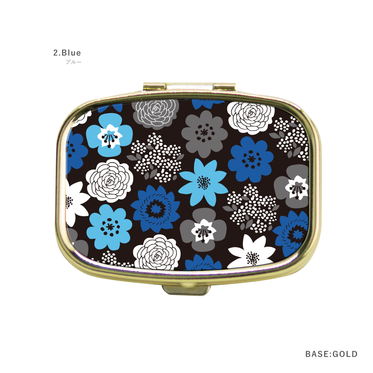 ピルケース アクセサリーケース アイラッシュケース ミラー付き 北欧風