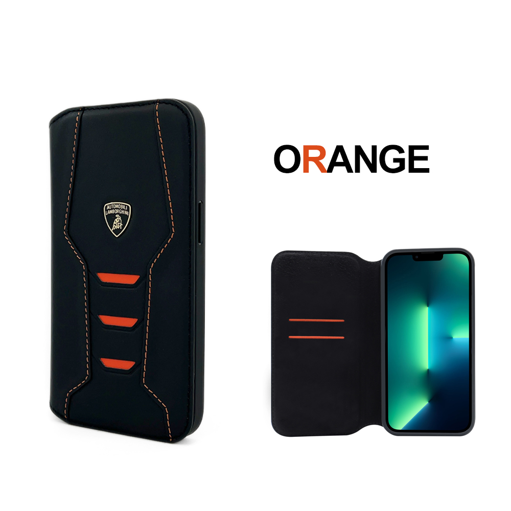 Lamborghini（ランボルギーニ） iPhone 14 ケース 手帳型 本革