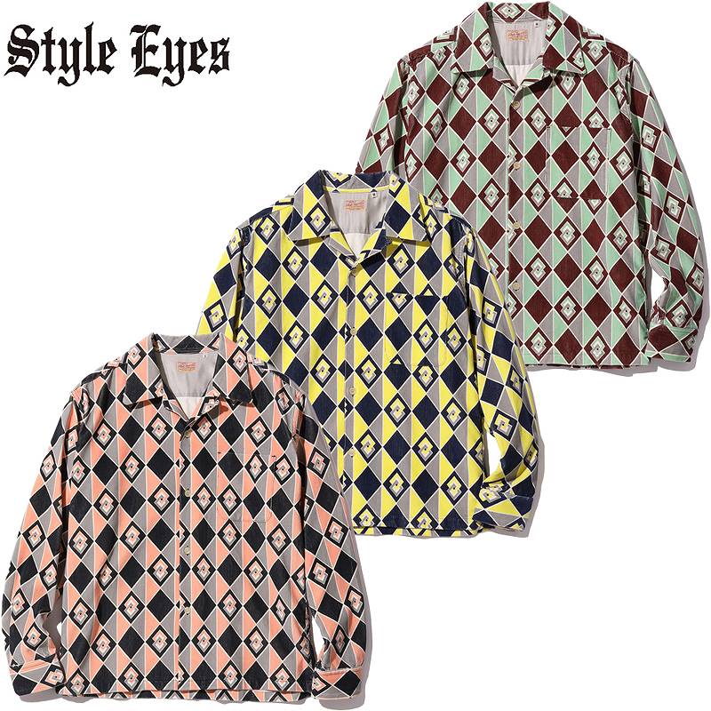 STYLE EYES（スタイルアイズ） コーデュロイ スポーツ シャツ “DIAMOND