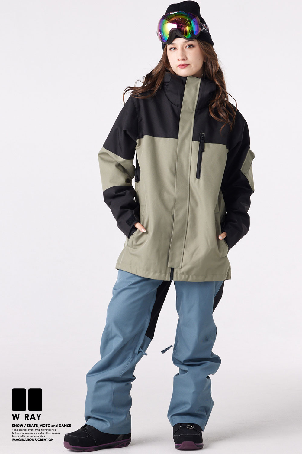 リアリズム スノーボード ウェア レディース 上下 セット スノボ