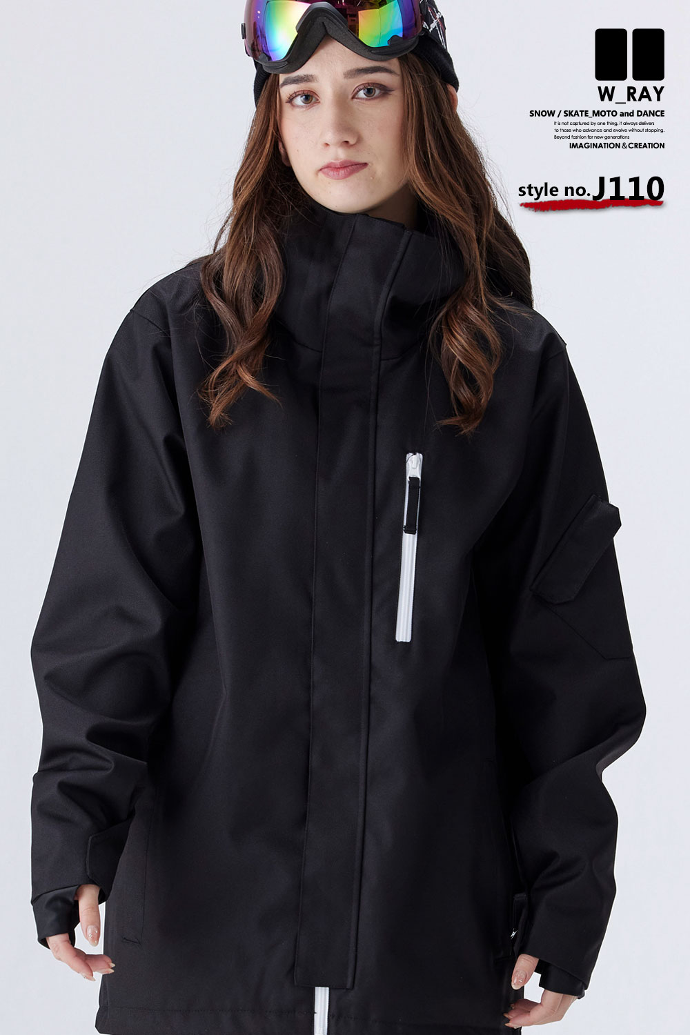 スノーボード ウェア 帽子【夏休み 大セール✨〜8/31まで】白 黒